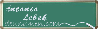 Antonio Lebek Visitenkarte